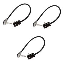 Kit 3 cabo pedal santo angelo plug p10 l rean preto 25cm Kit 3 cabo pedal santo angelo plug p10 l rean preto 25cm