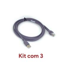 Kit 3 Cabo Usb Leitor Symbol Motorola Zebra Ls2208 / Ls7708 / DS Kit 3 Cabo Usb Leitor Symbol Motorola Zebra Ls2208 / Ls7708 / DS