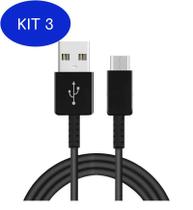 Kit 3 Cabo Usb Tipo C Samsung Galaxy A50 S10 S10E S10 Plus