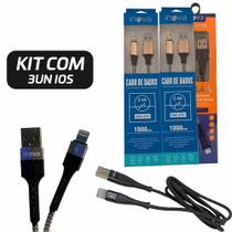 Kit 3 Cabos de Dados Inova Compativel Com Lightning/Iphone 1m Atacado Para Revenda Kit 3 Cabos de Dados Inova Compativel Com Lightning/Iphone 1m Atacado Para Revenda