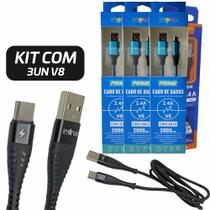 Kit 3 Cabos de Dados Inova V8 1m Atacado Para Revenda Kit 3 Cabos de Dados Inova V8 1m Atacado Para Revenda