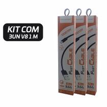 Kit 3 Cabos de Dados V8 1m Atacado Para Revenda