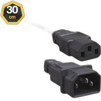 Kit 3 Cabos De Força C13 Para C14 10A 0,30 Metros Kit 3 Cabos De Força C13 Para C14 10A 0,30 Metros