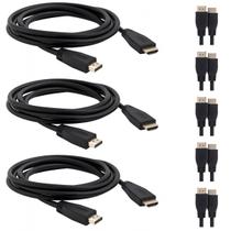 Kit 3 Cabos HDMI CH 1420 Intelbras 2M 4K 30Hz Versão 1.4 Transmissão Áudio Vídeo Conectores Ouro Kit 3 Cabos HDMI CH 1420 Intelbras 2M 4K 30Hz Versão 1.4 Transmissão Áudio Vídeo Conectores Ouro