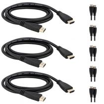 Kit 3 Cabos HDMI CH 2030 Intelbras Versão 2.0 3 Metros 4K 60Hz Conectores Banhados a Ouro