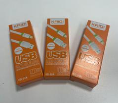 KIT 3 Cabos USB Kaidi Kd-39a Lightning