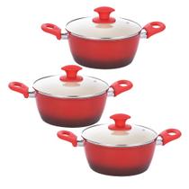 Kit 3 Caçarolas Revestimento Cerâmico Rubi 3.7Mm 24cm Class Kit 3 Caçarolas Revestimento Cerâmico Rubi 3.7Mm 24cm Class