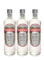 Kit 3 Cachaça Prata Paratiana 700 ml Drink Casamento Pinga Clássica Barril Drink Pai Caipirinha Especial Caninha Tonel