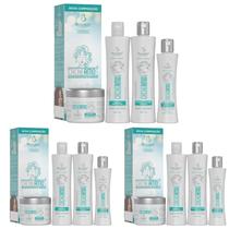 Kit 3 Cacheamos Encaracolados e Crespos - Bio Instinto