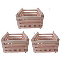 Kit 3 Cachepô De Madeira Quadrado Orquídeas E Plantas 25x25 Kit 3 Cachepô De Madeira Quadrado Orquídeas E Plantas 25x25