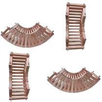 Kit 3 Cachepot de Madeira Rustico Cesto P/ Plantas Orquideas