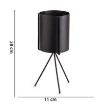 Kit 3 Cachepot Metálico Preto Suporte Kit 3 Cachepot Metálico Preto Suporte