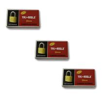 kit 3 Cadeado 20mm pequeno malas Bolsas Armário 3 chaves