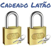 Kit 3 Cadeado segurança Stam original zamac latonado 20mm - 45mm Stam Kit 3 Cadeado segurança Stam original zamac latonado 20mm - 45mm Stam