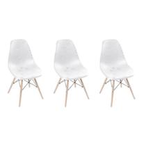 Kit 3 Cadeira Eames Eloisa Design Colmeia Diversas Cores