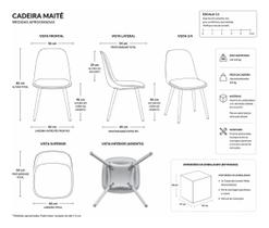 Kit 3 Cadeira Maite - Preta Polipropileno