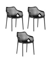 Kit 3 Cadeira Suits com Braço Conforto, Design e Resistência