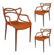 Kit 3 cadeiras allegra terra cota Kit 3 cadeiras allegra terra cota