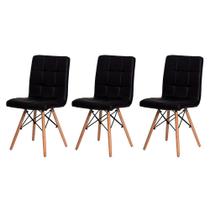 Kit 3 Cadeiras Charles Eames Gomos Amarela Kit 3 Cadeiras Charles Eames Gomos Amarela