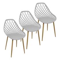 Kit 3 Cadeiras Cleo Cloe Clarice Web Jardim Assento - Lianto Decor