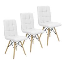 Kit 3 Cadeiras Gomos Eiffel Eames Fitz Dublin Estofada Base Kit 3 Cadeiras Gomos Eiffel Eames Fitz Dublin Estofada Base