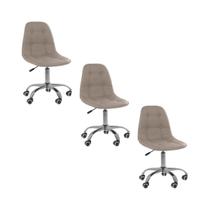 Kit 3 Cadeiras Office Eiffel Botonê Ajustável Oficial -