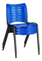 Kit 3 Cadeiras Prisma Iso Fixa Igreja Recepção Sala Espera Kit 3 Cadeiras Prisma Iso Fixa Igreja Recepção Sala Espera