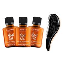 Kit 3 Cadiveu Açaí Oil Óleo Finalizador Capilar 10ml +Escova Kit 3 Cadiveu Açaí Oil Óleo Finalizador Capilar 10ml +Escova