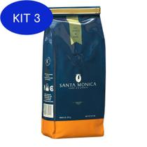 Kit 3 Café Gourmet Santa Monica Em Grãos - 250G