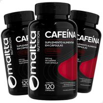 Kit 3 Cafeína 360 Cápsulas Suplemento Vitamínico Termogênico Pré Treino Alta Concentração Pura Caps