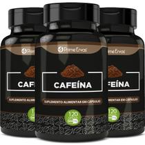 Kit 3 Cafeína 500mg 120 cápsulas Prime Ervas