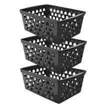 Kit 3 Caixa Cesto Multiuso Organizador Telado 25 cm