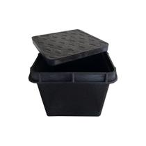 Kit 3 Caixa Com Tampa Aterramento Inspeção 25Cm Reforçada