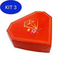 Kit 3 Caixa De Chocolate Decorativa Gourmet Diamante