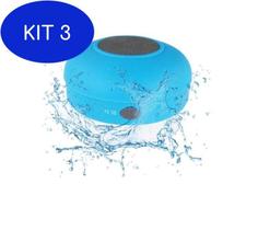 Kit 3 Caixa De Som Á Prova D'água Bluetooth Piscina Banho Mp3