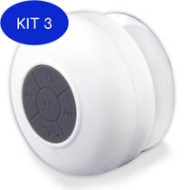 Kit 3 Caixa De Som Bluetooth A Prova DAgua - Branca - BTS
