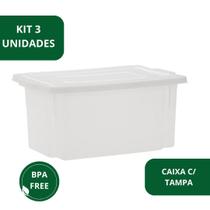 Kit 3 Caixa Frigorifica Com Tampa Multiuso Pro 12l