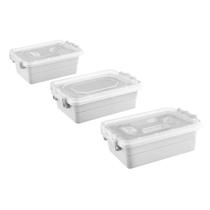 Kit 3 caixa organizador porta joias mesa de escritorio multiuso