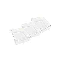 Kit 3 Caixa Organizadora Cesta em Acrílico Multiuso Cristal 7,5L Kit 3 Caixa Organizadora Cesta em Acrílico Multiuso Cristal 7,5L