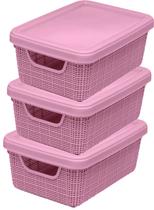 Kit 3 Caixa Organizadora Com Tampa Multiuso 1,8 Litros Reforçada Jaguar Banheiro Geladeira Armario Cozinha Kit 3 Caixa Organizadora Com Tampa Multiuso 1,8 Litros Reforçada Jaguar Banheiro Geladeira Armario Cozinha
