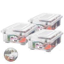 Kit 3 Caixa Organizadora Grande 28,2l Multiuso Porta Utensílios Closet Roupas Brinquedos - Sanremo Kit 3 Caixa Organizadora Grande 28,2l Multiuso Porta Utensílios Closet Roupas Brinquedos - Sanremo