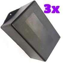 Kit 3 Caixa Plástica Gabinete Circuito Eletrônico Arduino Fonte 124x85x61 PI-112