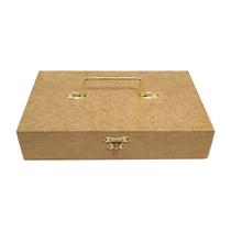 Kit 3 Caixa Retangular DobradiÇA, Fecho E AlÇA 26x16x5 Mdf Madeira Kit 3 Caixa Retangular DobradiÇA, Fecho E AlÇA 26x16x5 Mdf Madeira