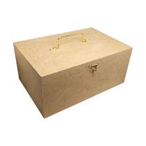 Kit 3 Caixa Retangular DobradiÇA, Fecho E AlÇA 30x20x13 Mdf Madeira Kit 3 Caixa Retangular DobradiÇA, Fecho E AlÇA 30x20x13 Mdf Madeira