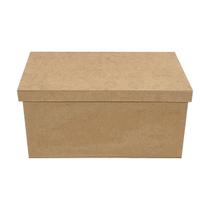 Kit 3 Caixa Retangular Tampa Sapato M 26x13x13 Mdf Madeira
