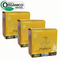 KIT 3 caixas 10 sachês Chá Espinheira Santa 30g Orgânico Campo Verde