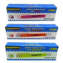 Kit 3 Caixas 18un Caneta Marca Texto Gel Premium Flex Mp-613