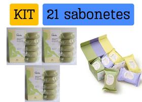 Kit 3 caixas Alecrim e Sálvia em barra + 1 Caixa sabonete em barra Mamãe bebê - Total 21 Unidades