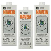 Kit 3 caixas bebida aveia naveia barista 1l textura cremosa e ideal para cafés