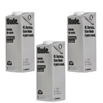 Kit 3 caixas bebida de aveia orgânica barista nude 1l cremosa e ideal para cafés